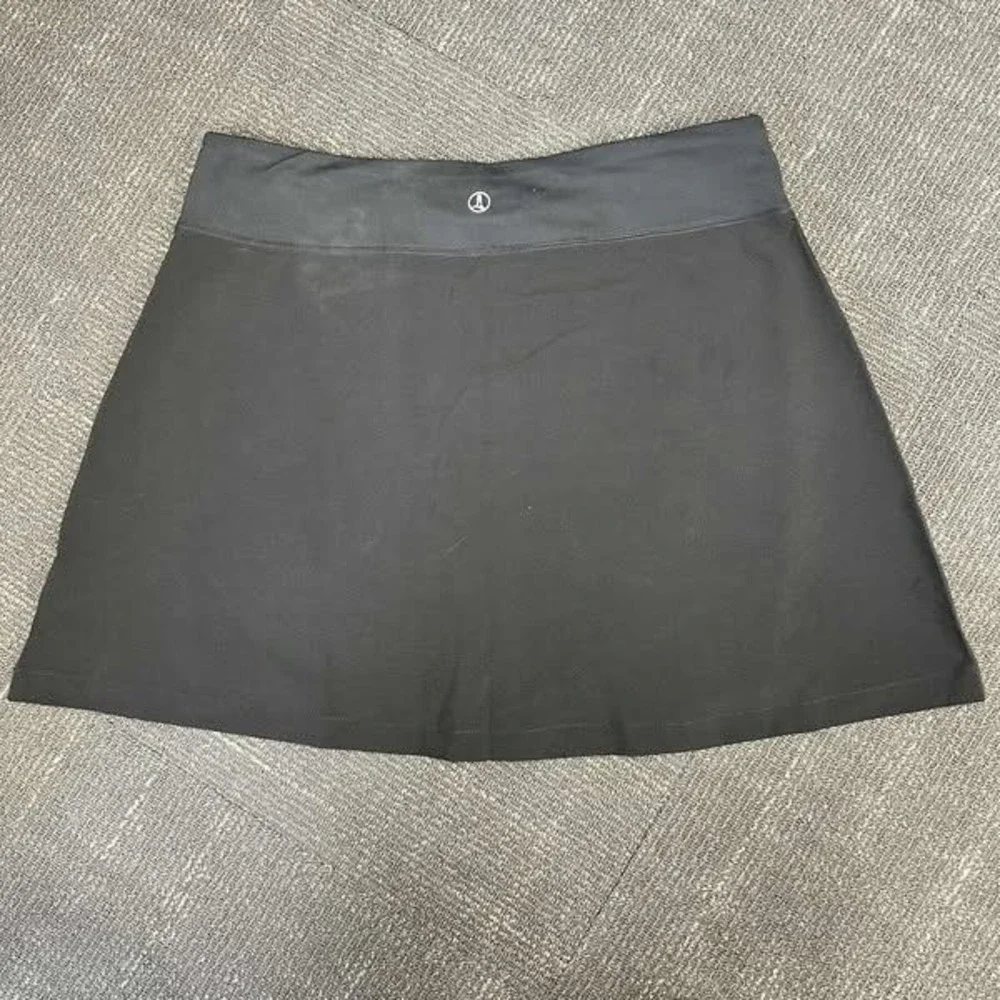 Lands' End Women's Black Athletic Skirt Size L Golf Tennis‎ Activewear